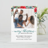 Nouvelle maison Noël Moving Faire-part Photo (Debout devant)