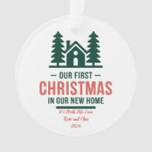 Nouvelle maison Noël Ornament 2024, Personnalisé (devant)