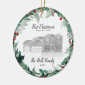 Nouvelle maison Noël Ornement Sketch Maison Portra (Gauche)