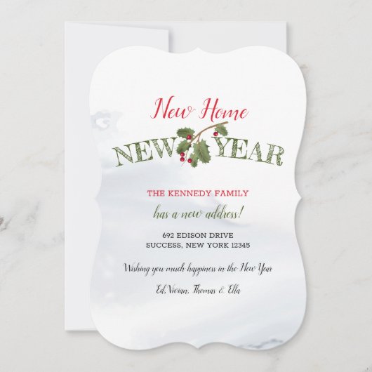 Nouvelle maison Nouvel An Fêtes Faire-part de démé (Devant)