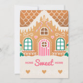 Nouvelle maison pain d'épices carte de Noël (Dos)