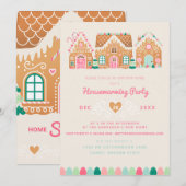 Nouvelle maison pain d'épices carte de Noël (Devant / Derrière)