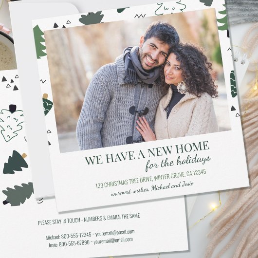 Nouvelle maison Photo Arbre de Noël Faire-part de 