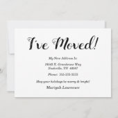 Nouvelle maison pour le Faire-part des Fêtes (Dos)