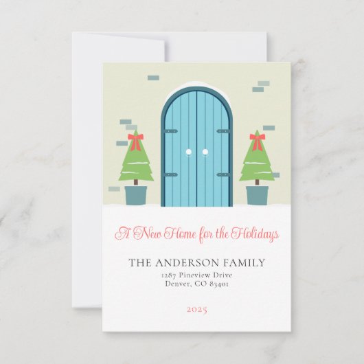 Nouvelle maison pour les fêtes Carte de voeux de N (Devant)