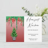 Nouvelle maison pour les fêtes Carte Faire-part (Debout devant)