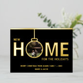 Nouvelle maison pour les Fêtes Carte photo de Noël (Debout devant)