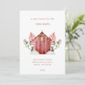 Nouvelle Maison Pour Les Vacances | Carte de Noël  (Debout devant)