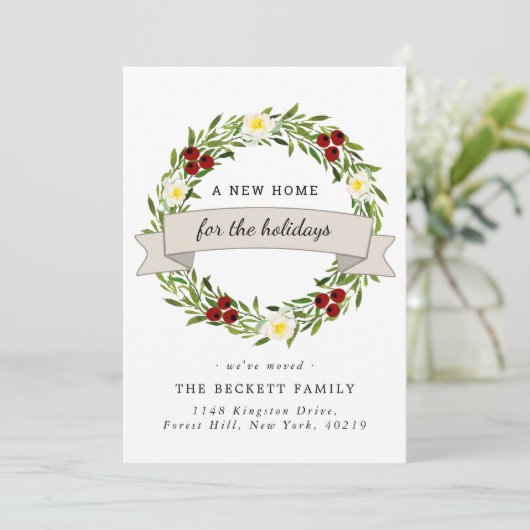 Nouvelle Maison Pour Les Vacances | Faire-part de  (Debout devant)