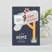 Nouvelle Maison Pour Les Vacances Faire-part En Mo (Debout devant)