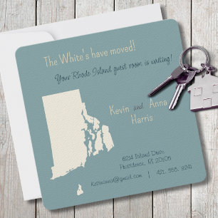 Nouvelle maison Rhode Island Moving Faire-part Car