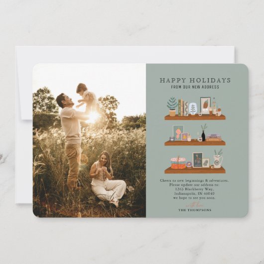 Nouvelle maison Tablettes Faire-part mobile vert P (Devant)