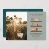 Nouvelle maison Tablettes Faire-part mobile vert P (Devant / Derrière)