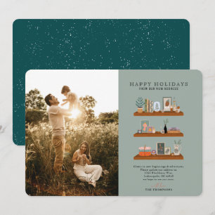 Nouvelle maison Tablettes Faire-part mobile vert P