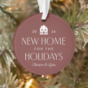 Nouvelle maison une photo rouge bordeaux Noël
