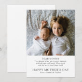 Nouvelle Maman Fête des mères Carte de vacances ph (Devant / Derrière)