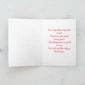 Nouvelle mariée, carte de Noël anniversaire (Intérieur)