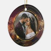 Nouvelle mariée Personnalisée Ornement de Noël (Gauche)