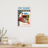 Nouvelle-Orléans, Affiche du Chemin de Fer Central (Cuisine)