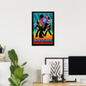 Nouvelle-Orléans, affiche Zydeco (Bureau à domicile)