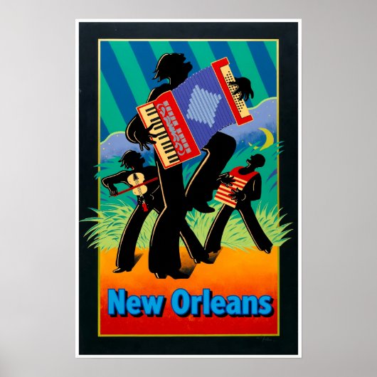 Nouvelle-Orléans, affiche Zydeco (Devant)