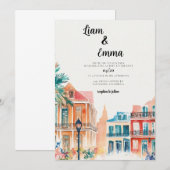 Nouvelle-Orléans Louisiane Faire-part de mariage (Devant / Derrière)