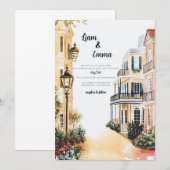 Nouvelle-Orléans Louisiane Faire-part de mariage (Devant / Derrière)