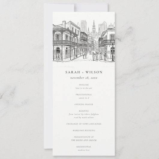 Nouvelle-Orléans Louisiane Programme de Mariage Es (Devant)