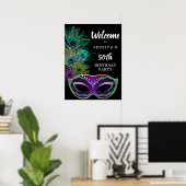 Nouvelle-Orléans Mardi Gras Affiche de bienvenue d (Bureau à domicile)