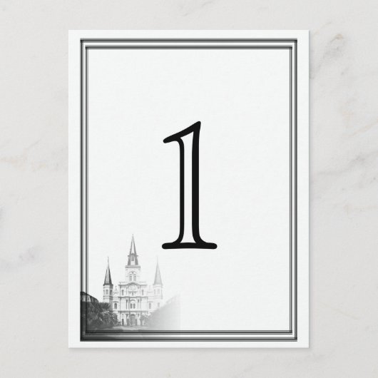 Nouvelle-Orléans Numéro de table de mariage de des (Devant)
