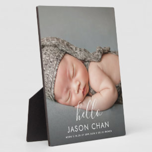 Nouvelle plaque photo bébé avec Easel