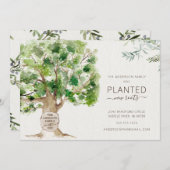 Nouvelle racine Faire-part de déplacement de chêne (Devant / Derrière)