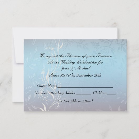 Nouvelle réponse de mariage Blue (Devant)