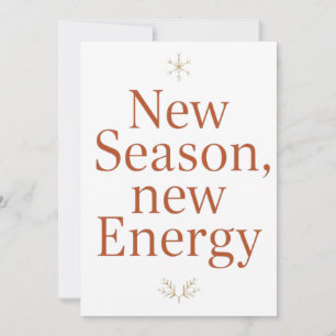 Nouvelle saison, nouvelle énergie Carte de vœux in