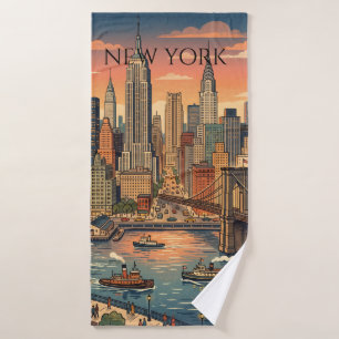 Nouvelle Skyline Voyage Art Vintage York