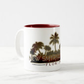 Nouvelle Smyrna Beach Floride palmier mug (Devant gauche)