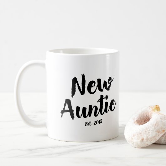 Nouvelle tante Est. 2018, future tasse de café de (Avec donut)