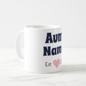 Nouvelle Tante Personnalisée Marine Établie & Mug (Devant gauche)