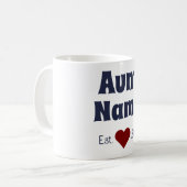 Nouvelle Tante Personnalisée - Mug établi (Devant gauche)