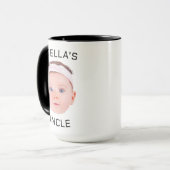Nouvelle Tasse Cadeau Oncle, Personnalisé Baby Fac (Devant gauche)
