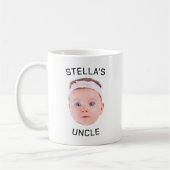 Nouvelle Tasse Cadeau Oncle, Personnalisé Baby Fac (Gauche)