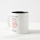 Nouvelle Tasse Cadeau Oncle, Personnalisé Baby Fac (Devant gauche)