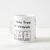 Nouvelle tasse de nom de table périodique (Devant gauche)