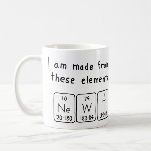 Nouvelle tasse de nom de table périodique (Gauche)