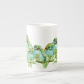 NOUVELLE TASSE D'INSÉPARABLE DE PORCELAINE TENDRE (Devant)