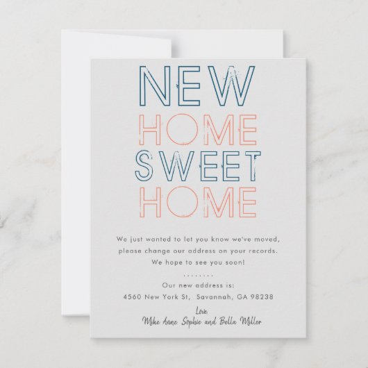 Nouvelle typographie domestique | Carte Faire-part (Devant)