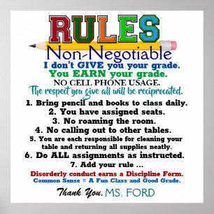 Nouvelle version Affiche de l'enseignant de l'écol