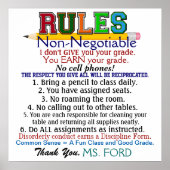 Nouvelle version Affiche de l'enseignant de l'écol (Devant)