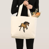 Nouvelle Vogue IJslandse paarden Grote Tote Bag (Voorkant (product))