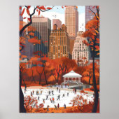Nouvelle York Illustration Central Park Impression (Devant)
